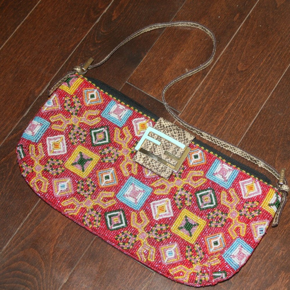 FENDI Beaded Baguette Bag